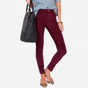 J.CREW Purple Corduroy Matchstick Pants Jeans 26